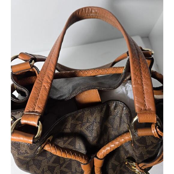 MICHAEL Michael Kors MARINA Hobo Bag Signature Canvas Tassel Drawstring Large - Picture 12 of 16